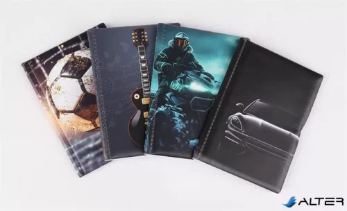 Igazolványtartó, álló, 10 betét lappal, mintás PVC, 'Bővített személyi', fiú