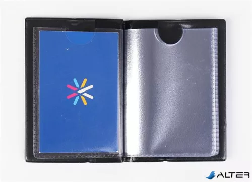 Igazolványtartó, álló, 10 betét lappal, PVC, 'Bővített személyi', női