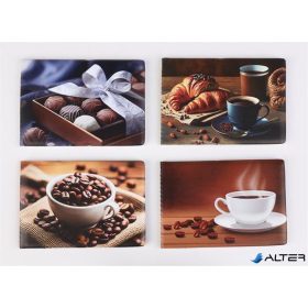   Diák- és igazolványtartó, fekvő, 6 betét lappal, mintás PVC, 'Többlapos', általános