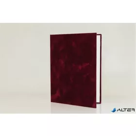   Oklevéltartó, A5, exkluzív, plüss, 1 db  fekvő, A4-es oklevélhez, bordó