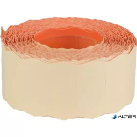   Árazószalag, 25x16 mm, visszaszedhető ragasztóval, pasztell narancssárga