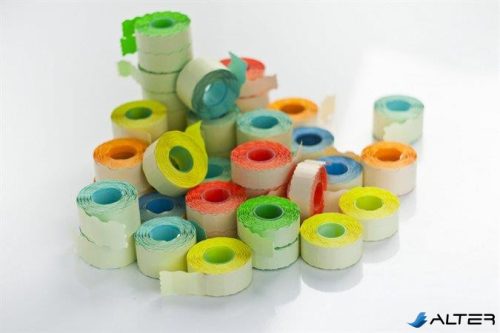 Árazószalag, 25x16 mm, gyengített ragasztóval, pasztell narancssárga