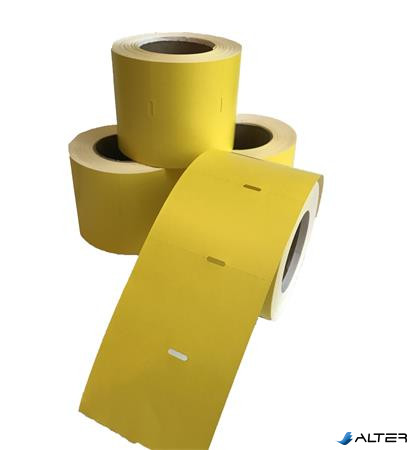 Polccímke, thermo, 38×55 mm, nem öntapadó, 600 db/tekercs, sárga