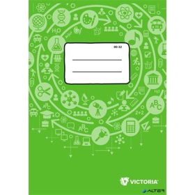  Füzet, tűzött, A4, sima, 32 lap, VICTORIA PAPER Circle "80-32"
