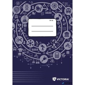   Füzet, tűzött, A4, vonalas, 32 lap, VICTORIA PAPER Circle "81-32"