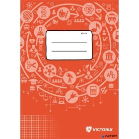   Füzet, tűzött, A4, kockás, 32 lap, VICTORIA PAPER Circle "87-32"