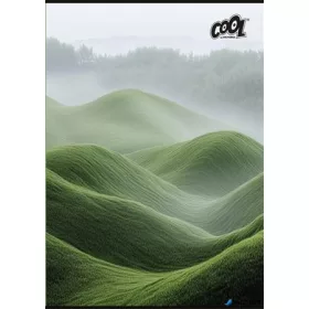   Füzet, tűzött, A4, sima, 80 lap, COOL BY VICTORIA "Green Calm"
