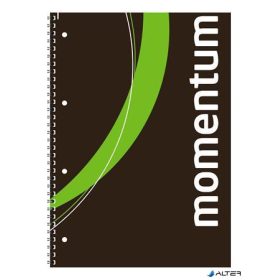   Spirálfüzet, A4, sima, 90 lap, perforált, lyukasztott, VICTORIA PAPER, "Momentum"
