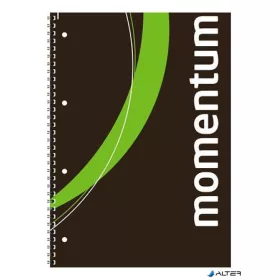   Spirálfüzet, A4, sima, 90 lap, perforált, lyukasztott, VICTORIA PAPER, 'Momentum'