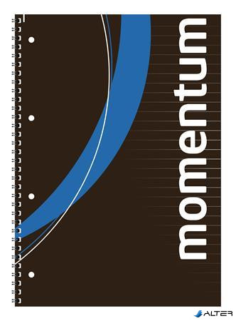 Spirálfüzet, A4, vonalas, 90 lap, perforált, lyukasztott, VICTORIA PAPER, "Momentum"