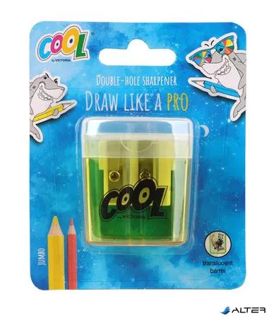 Hegyező, kétlyukú, tartályos, COOL BY VICTORIA, vegyes színek