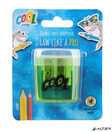 Hegyező, kétlyukú, tartályos, COOL BY VICTORIA, vegyes színek