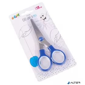 Olló, iskolai, 13 cm, COOL BY VICTORIA, kék