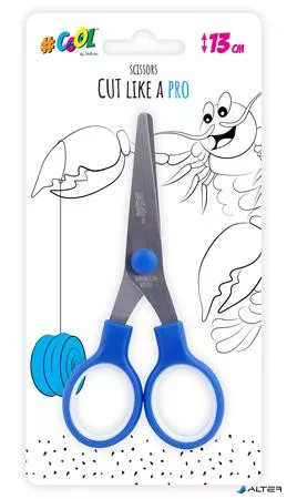 Olló, iskolai, 13 cm, COOL BY VICTORIA, kék