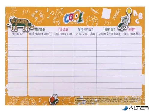 Órarend, A5, kétoldalas, COOL BY VICTORIA