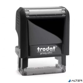   Bélyegző, TRODAT 'Printy 4911', fekete ház, fekete párnával