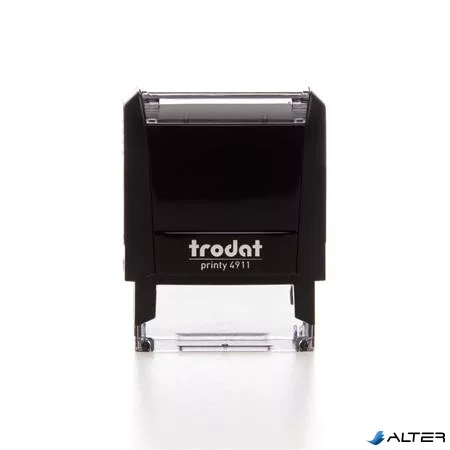Bélyegző, TRODAT 'Printy 4911', fekete ház, fekete párnával