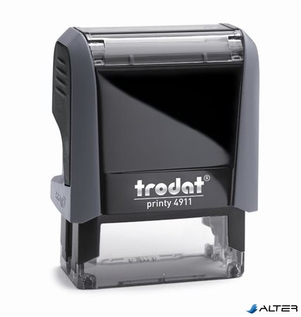 Bélyegző, TRODAT "Printy 4911", fekete ház, kék párnával