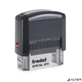   Bélyegző, TRODAT 'Ideal 4911', fekete ház, fekete párnával