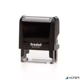   Bélyegző, TRODAT "Printy 4912", fekete ház, fekete párnával