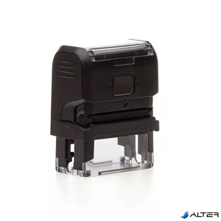 Bélyegző, TRODAT "Printy 4912", fekete ház, fekete párnával