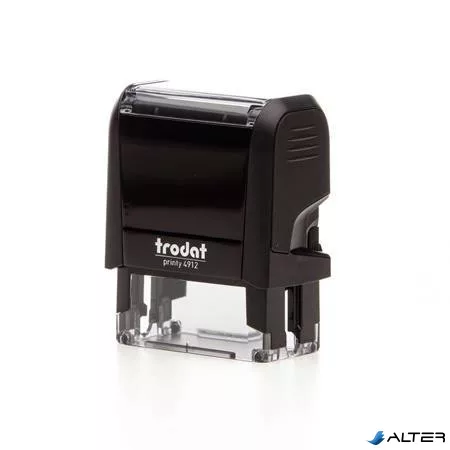 Bélyegző, TRODAT 'Printy 4912', fekete ház, kék párnával