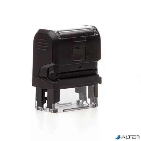 Bélyegző, TRODAT 'Printy 4912', fekete ház, kék párnával