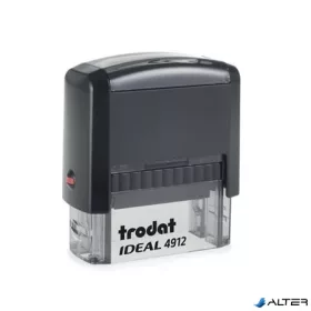   Bélyegző, TRODAT 'Ideal 4912', fekete ház, fekete párnával