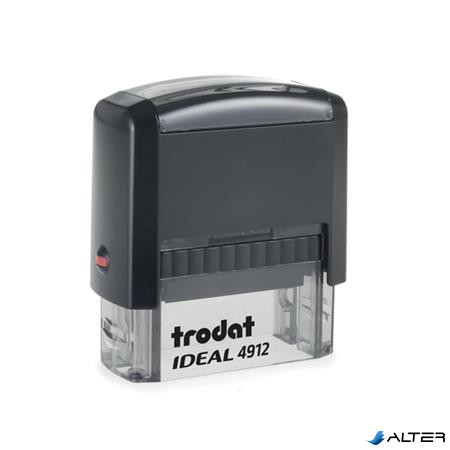 Bélyegző, TRODAT "Ideal 4912", fekete ház, fekete párnával