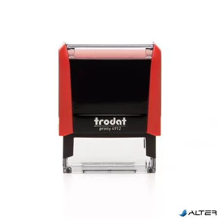 Bélyegző, TRODAT "Printy 4912", piros ház, fekete párnával