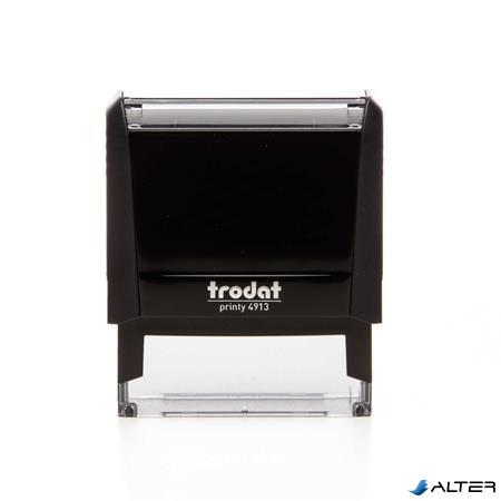 Bélyegző, TRODAT "Printy 4913", fekete ház, fekete párnával