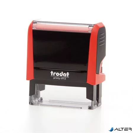 Bélyegző, TRODAT "Printy 4913", piros ház, fekete párnával