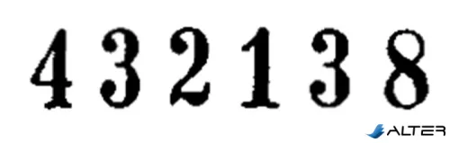 Sorszámbélyegző, automata, műanyag, 6 karakter, TRODAT