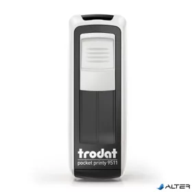   Bélyegző, TRODAT 'Pocket Printy 9511', fehér ház, fekete párnával
