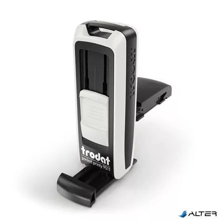 Bélyegző, TRODAT 'Pocket Printy 9511', fehér ház, fekete párnával