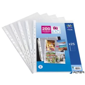   Genotherm, lefűzhető, A4, 90 mikron, 10x15 cm fényképtartó, víztiszta, VIQUEL