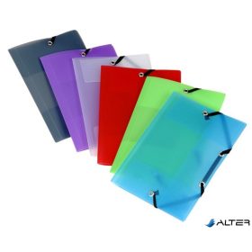   Gumis mappa, 20 mm, PP, A6, VIQUEL 'Propyglass Mini', vegyes színek