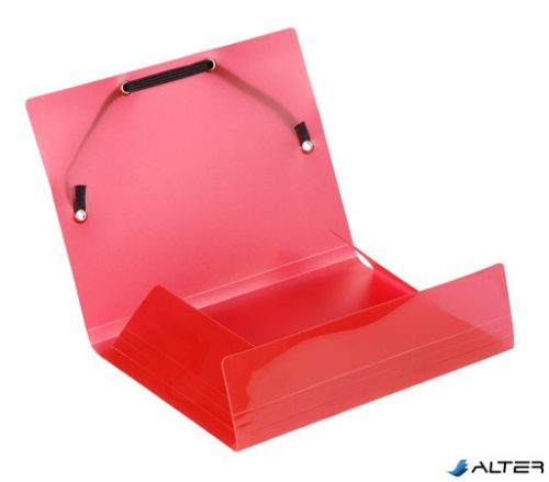 Gumis mappa, 20 mm, PP, A6, VIQUEL 'Propyglass Mini', vegyes színek