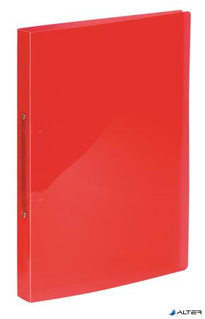 Gyűrűs könyv, 2 gyűrű, 25 mm, A4, PP, VIQUEL 'Propyglass', piros