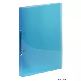   Gyűrűs könyv, 2 gyűrű, 20 mm, A4, PP, VIQUEL 'Propyglass', kék