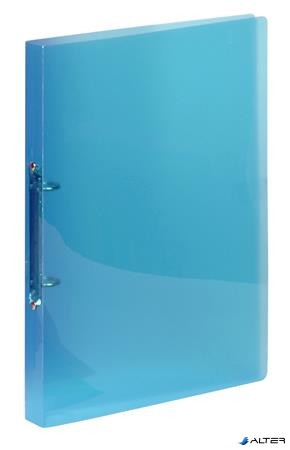 Gyűrűs könyv, 2 gyűrű, 20 mm, A4, PP, VIQUEL 'Propyglass', kék