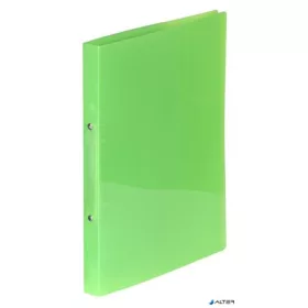   Gyűrűs könyv, 2 gyűrű, 20 mm, A4, PP, VIQUEL "Propyglass", zöld