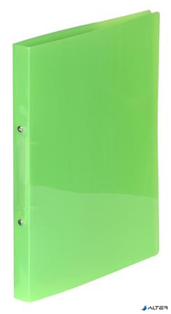 Gyűrűs könyv, 2 gyűrű, 20 mm, A4, PP, VIQUEL 'Propyglass', zöld