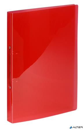 Gyűrűs könyv, 2 gyűrű, 20 mm, A4, PP, VIQUEL 'Propyglass', piros