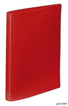 Gyűrűs könyv, 4 gyűrű, 25 mm, A4, PP, VIQUEL 'Essentiel', piros