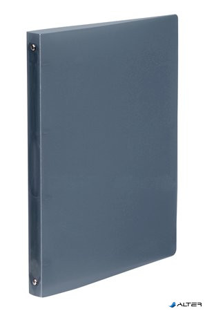 Gyűrűs könyv, 4 gyűrű, 25 mm, A4, PP, VIQUEL 'Propyglass', füstszínű