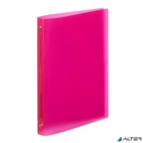   Gyűrűs könyv, 4 gyűrű, 25 mm, A4, PP, VIQUEL 'Propyglass', málnapiros