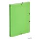 Gumis mappa, 30 mm, PP, A4, VIQUEL 'Coolbox', áttetsző zöld