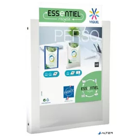   Gyűrűs könyv, panorámás, 4 gyűrű, 25 mm, A4, PP, VIQUEL "Essentiel Perso", fehér