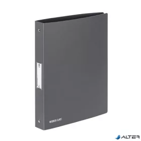   Gyűrűs könyv, 4 gyűrű, 40 mm, A4, VIQUEL 'Business Class', szürke